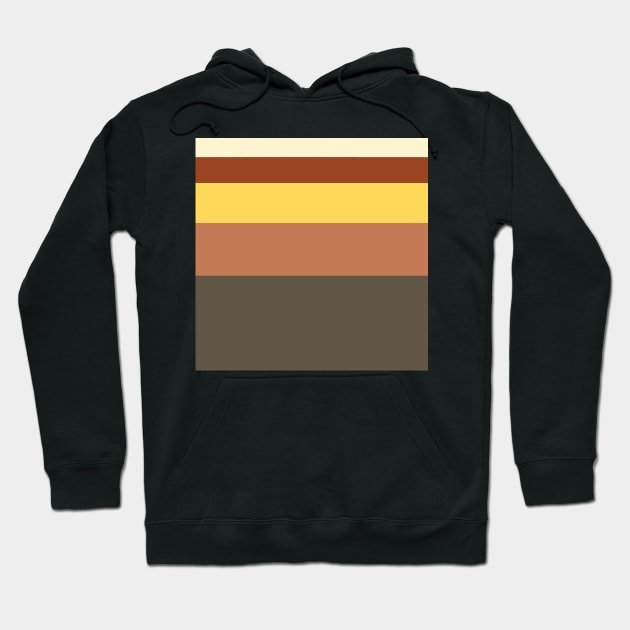 Stripes (Yellow/Orange/Brown) Hoodie by davidroland